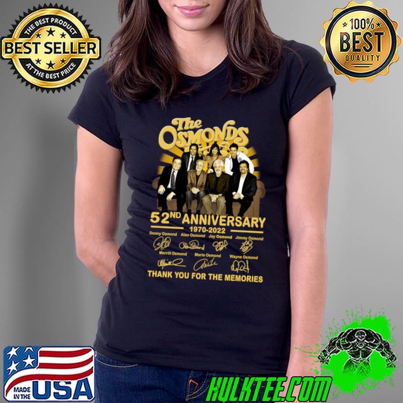 52nd Anniversary 1970 2022 The Osmonds American Music Signatures T-Shirt Ladies Tee 52nd Anniversary 1970 2022 The Osmonds American Music Signatures T-Shirt Ladies Tee