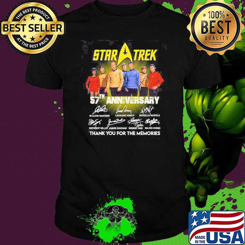 57Th Anniversary Star Trek Thank You For The Memories Signatures Shirt 57Th Anniversary Star Trek Thank You For The Memories Signatures Shirt
