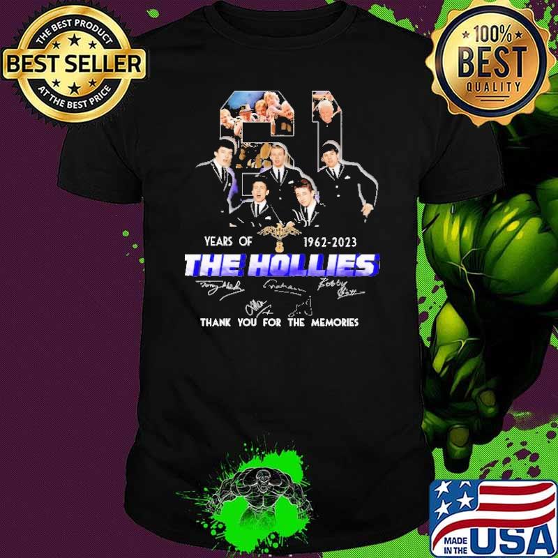 61 years of 1962-2023 The Hollies thank you for the memories signatures shirt