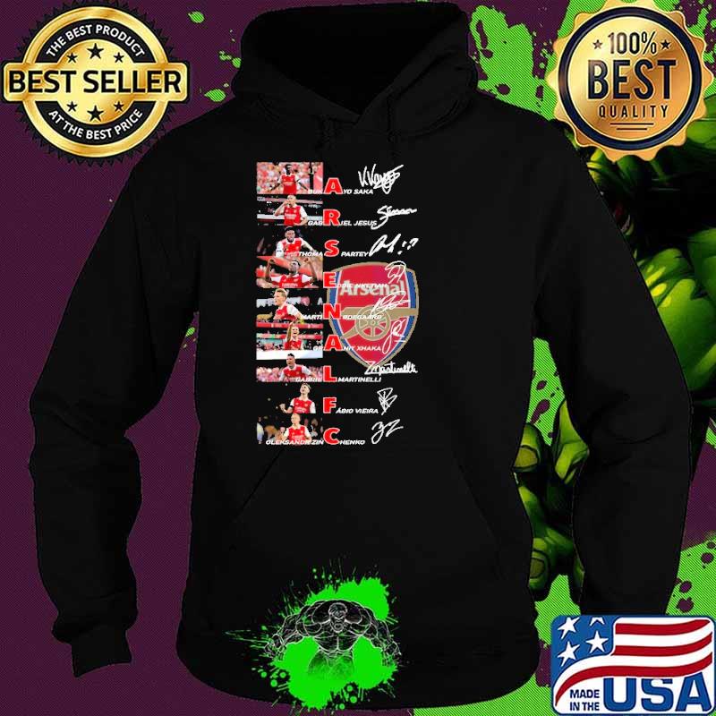 Arsenalfc Bukayo saka Gabriel Jesus signatures s Hoodie Arsenalfc Bukayo saka Gabriel Jesus signatures s Hoodie