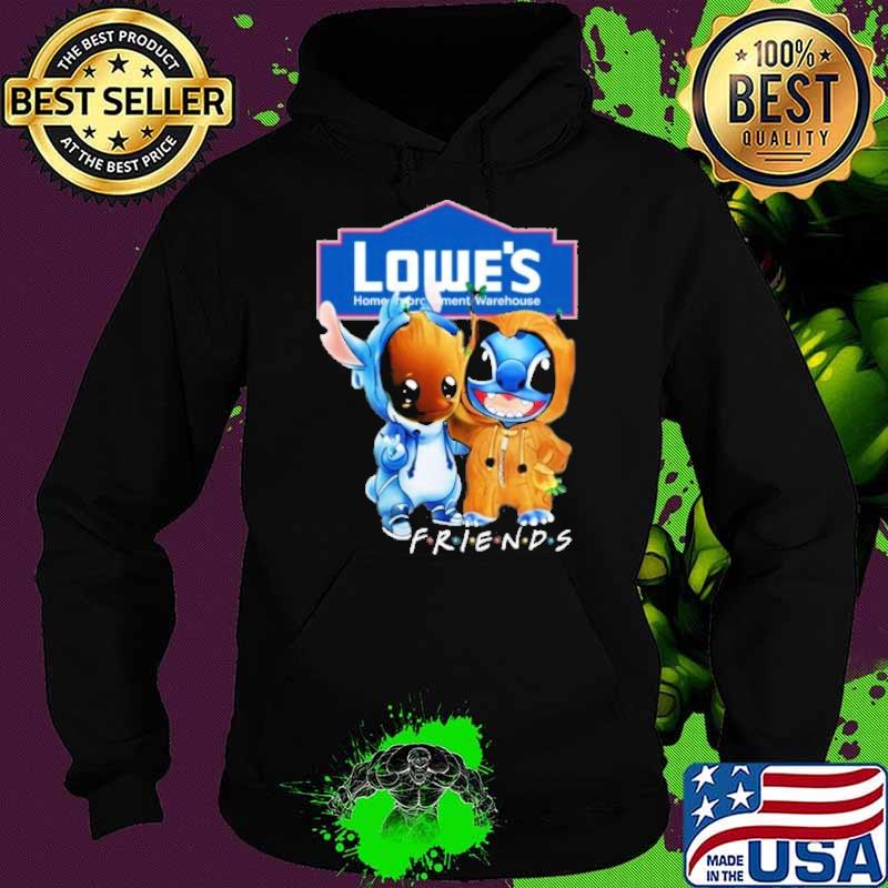 Baby groot and Stitch Lowe's warehouse friends s Hoodie Baby groot and Stitch Lowe's warehouse friends s Hoodie