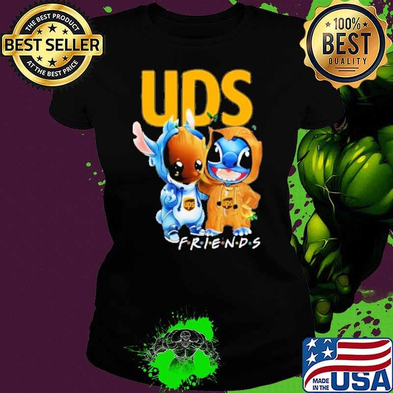 Baby groot and Stitch UPS friends s Ladies tee Baby groot and Stitch UPS friends s Ladies tee