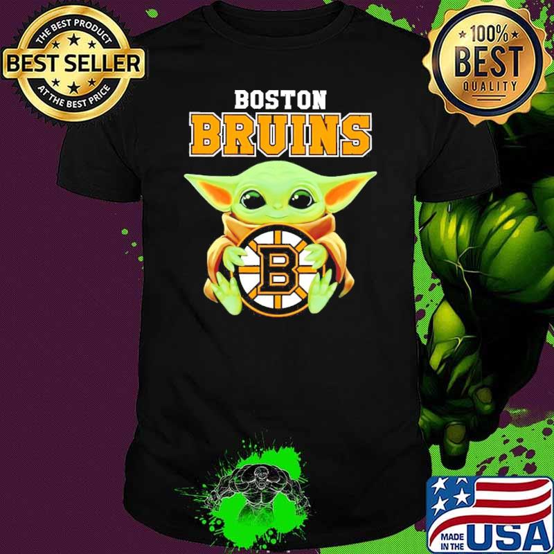 Baby Yoda hug Boston Bruins logo 2023 sport shirt