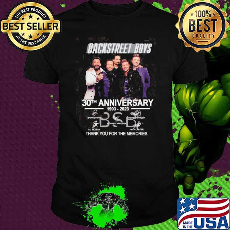Backstreet Boys Tee 30Th Legend Anniversary 1993 2023 Thank You For The Memories Signatures Shirt