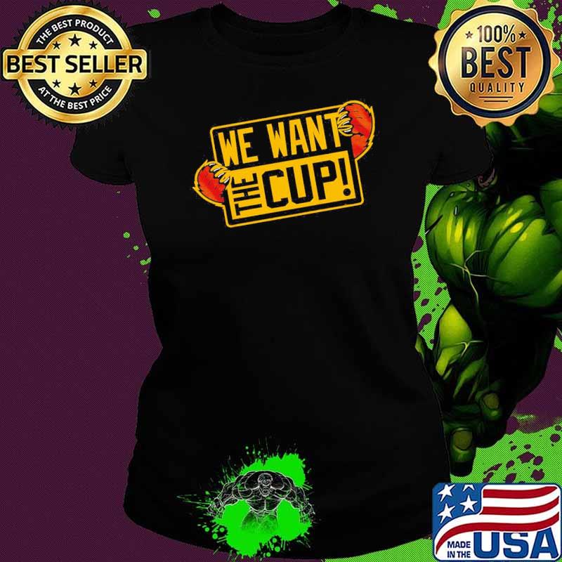 Bear Boston bruins we want the cup s Ladies tee Bear Boston bruins we want the cup s Ladies tee