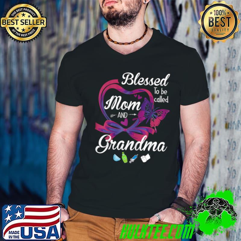 Blessed To Be Called Grandma Mom Butterflies Shirt