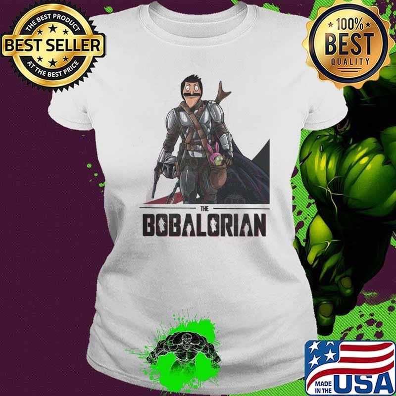 Bobs Burgers The Mandalorian Graphic Bob Louise Belcher Funny Mando Grogu Mashup s Ladies tee Bobs Burgers The Mandalorian Graphic Bob Louise Belcher Funny Mando Grogu Mashup s Ladies tee