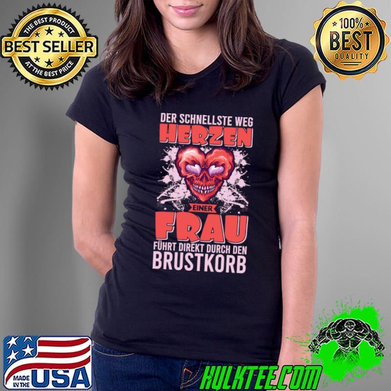 Der Schnellste Herzen Frau Brustkorb Heart Zombie Horror Film Halloween T-Shirt