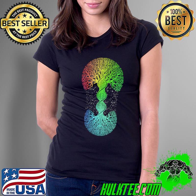 Dna Tree Of Life Science Of Genetics Earth Day Genealogy T-Shirt