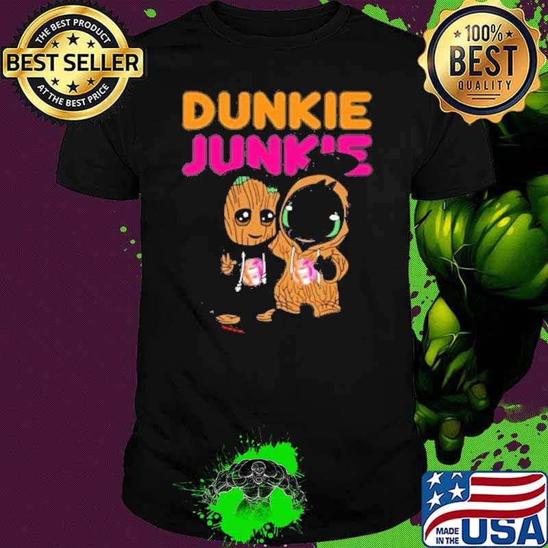 DUNKIN’ DONUTS groot and toothless Dunkie Junkie shirt