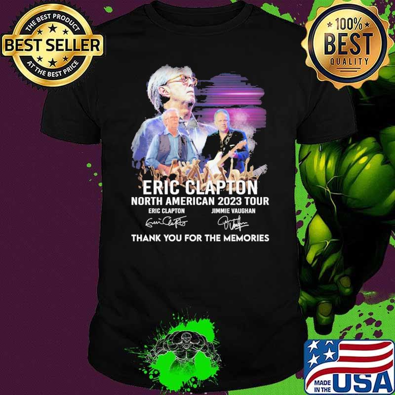Eric Clapton North America 2023 tour thank you for the memories signature shirt