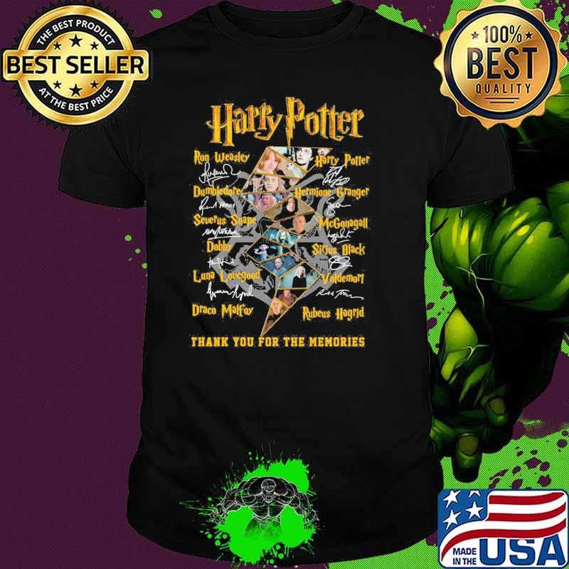 Harry Potter thank you for the memories Ron Weasley signatures shirt