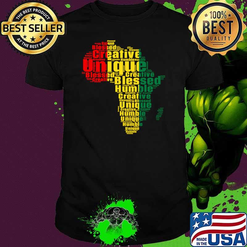 Humble Blessed Creative Unique Black History And Culture Maps T-Shirt