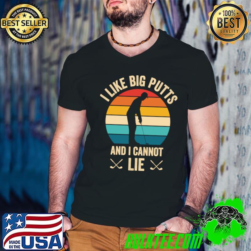 I Like Big Putts And Cannot Lie Golf Player Golf Course Vintage T-Shirt Guys V Neck I Like Big Putts And Cannot Lie Golf Player Golf Course Vintage T-Shirt Guys V Neck