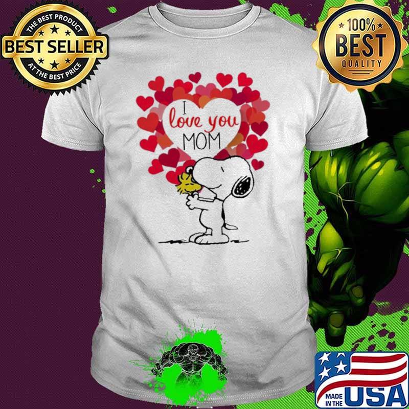 I Love Mom Snoopy Mom Happy Mother’s Day Shirt