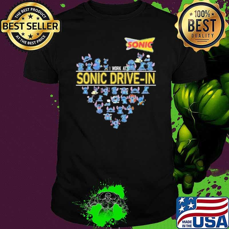 I work at sonic drive-in heart Stitch shirt