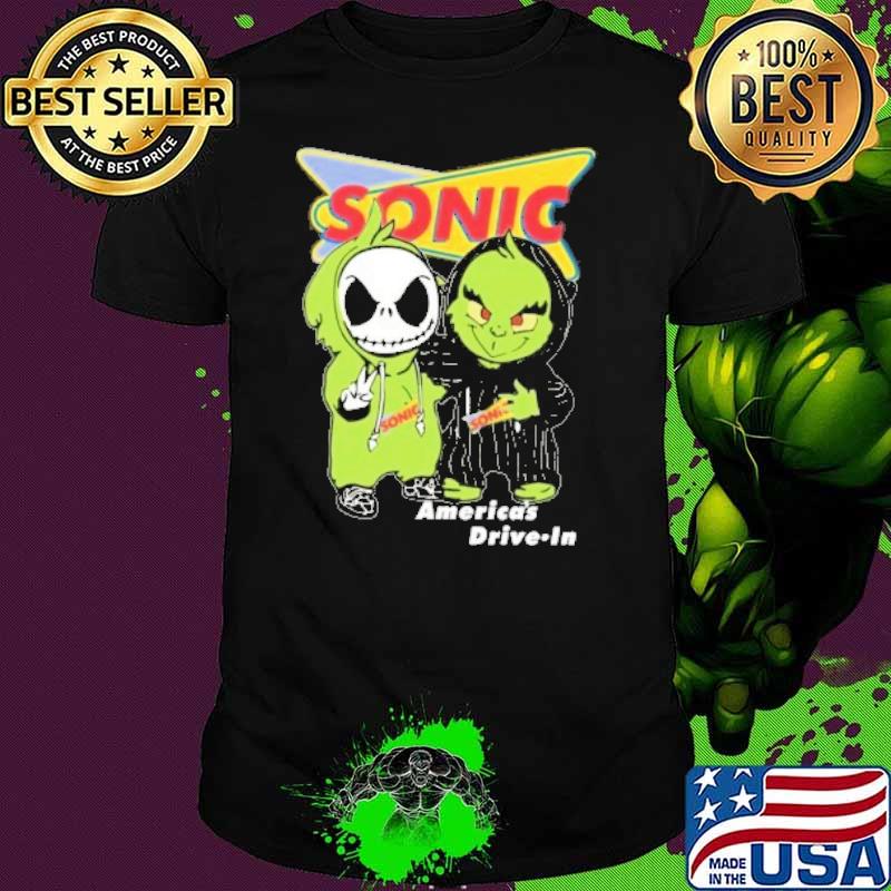 Jack Skellington and grinch Sonic America's Drive in shirt