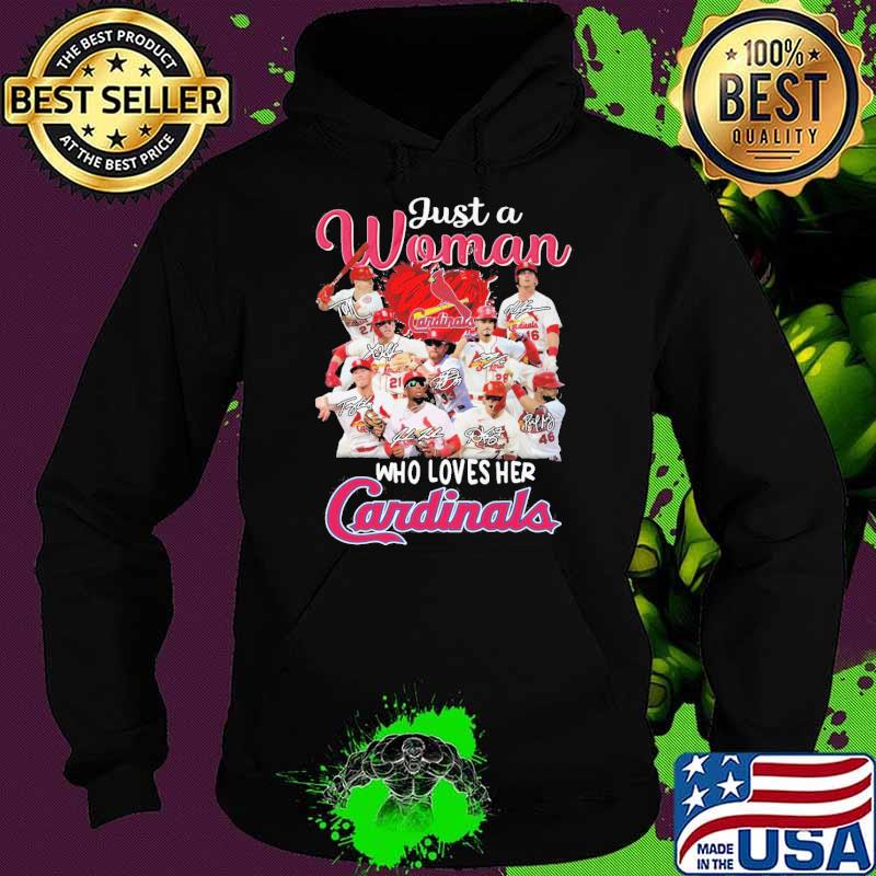 Just a woman who loves her Cardinals signatures s Hoodie Just a woman who loves her Cardinals signatures s Hoodie