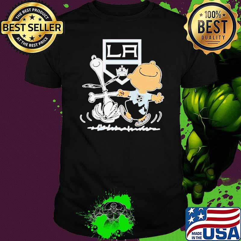 Los Angeles Kings Snoopy and Charlie Brown dancing sport shirt
