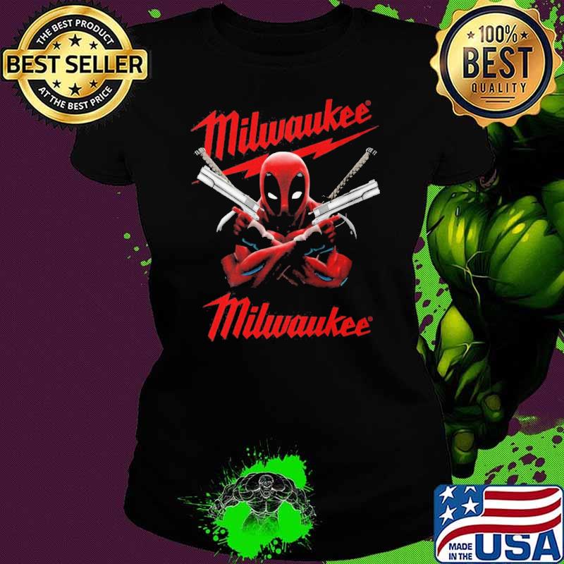Milwaukee deadpool gun s Ladies tee Milwaukee deadpool gun s Ladies tee