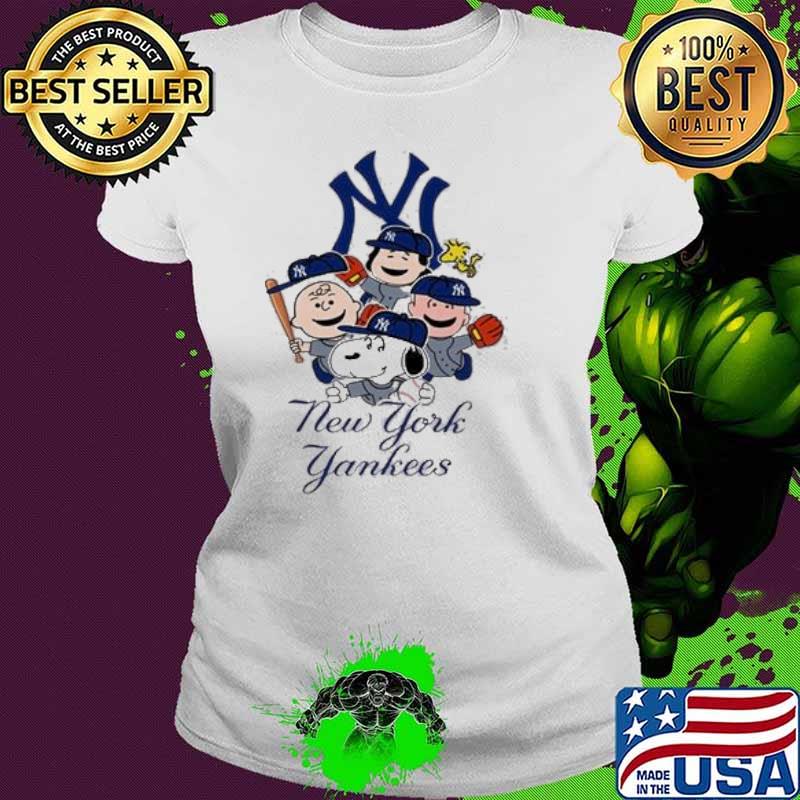 MLB Baseball Snoopy Yankees woodstocks peanut s Ladies tee MLB Baseball Snoopy Yankees woodstocks peanut s Ladies tee
