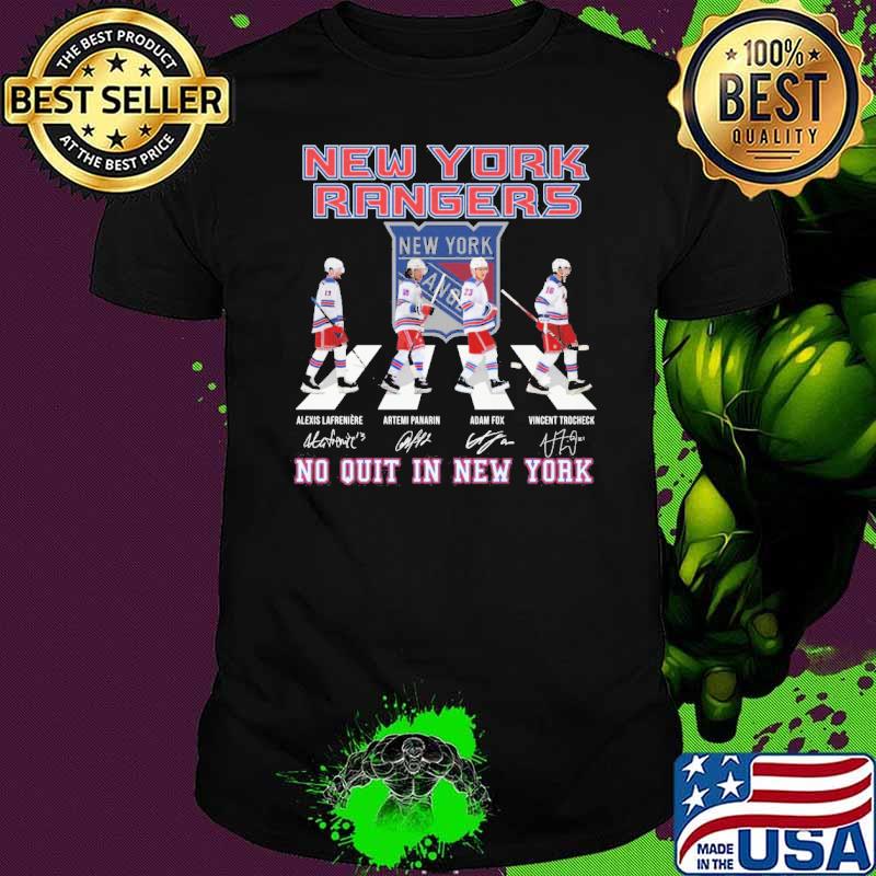 New York Rangers no quit in New York Walking Abbey Road signatures shirt