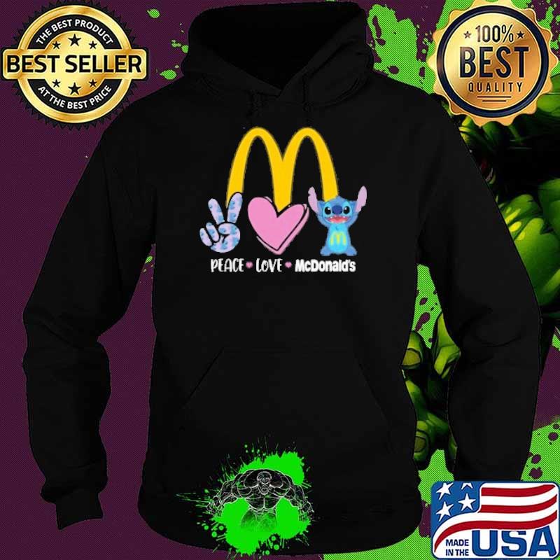 Peace love McDonald's Stitch s Hoodie Peace love McDonald's Stitch s Hoodie