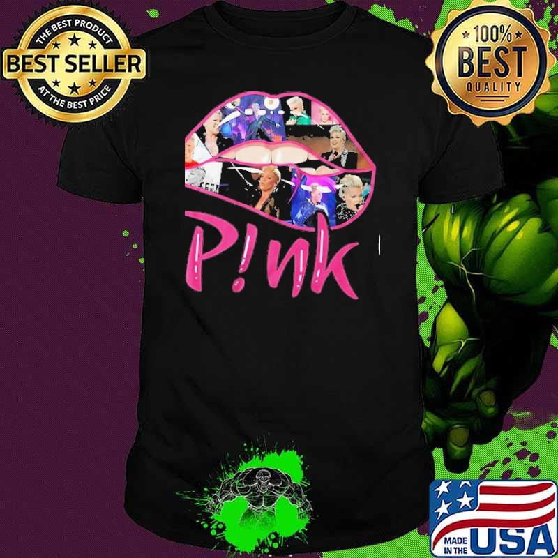Pink alecia lip singer shirt