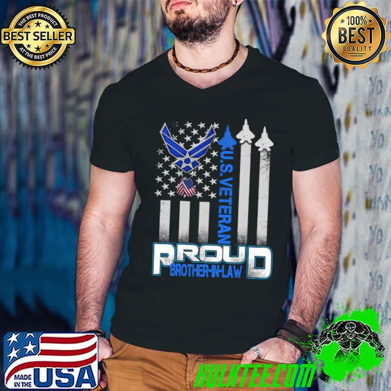 Proud Brother-In-Law Veteran United States Air Force US Flag T-Shirt Guys V Neck Proud Brother-In-Law Veteran United States Air Force US Flag T-Shirt Guys V Neck