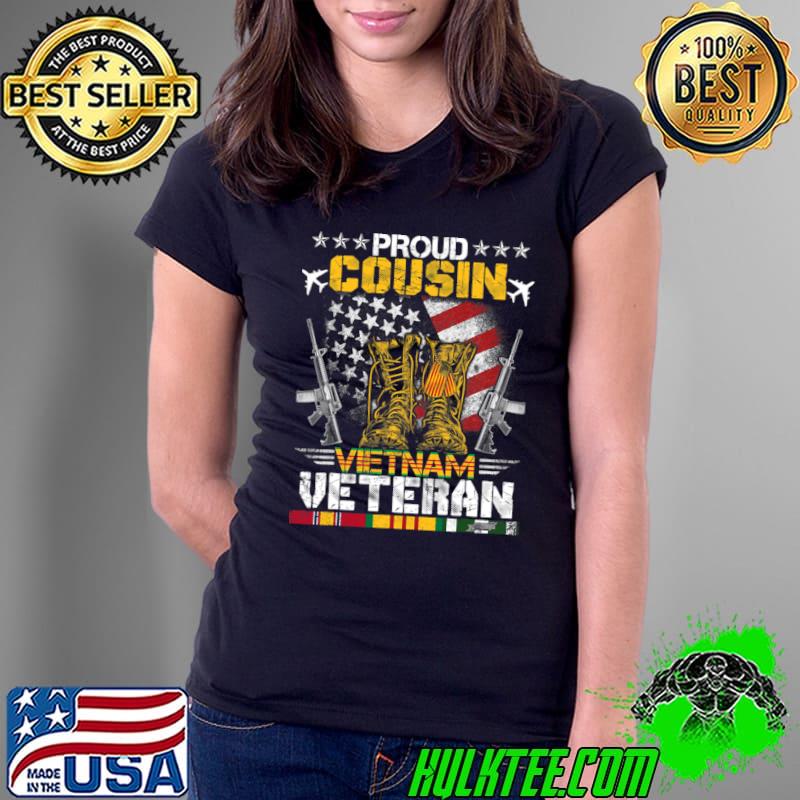 Proud Cousin Of Vietnam Veteran US Flag Veteran Day T-Shirt