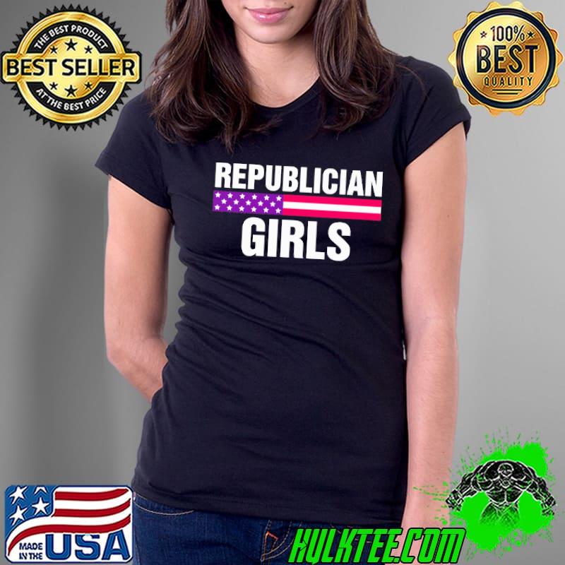 Republician girls America flag shirt