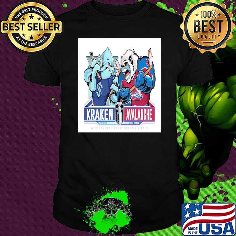 Seattle Kraken Vs Colorado Avalanche 2023 Western Conference Quarter Finals sport shirt