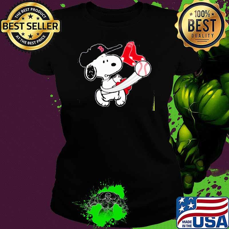 Snoopy Boston Red Sox baseball sport s Ladies tee Snoopy Boston Red Sox baseball sport s Ladies tee