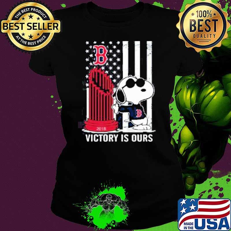 Snoopy Boston Red Sox Victory Is Ours America flag s Ladies tee Snoopy Boston Red Sox Victory Is Ours America flag s Ladies tee