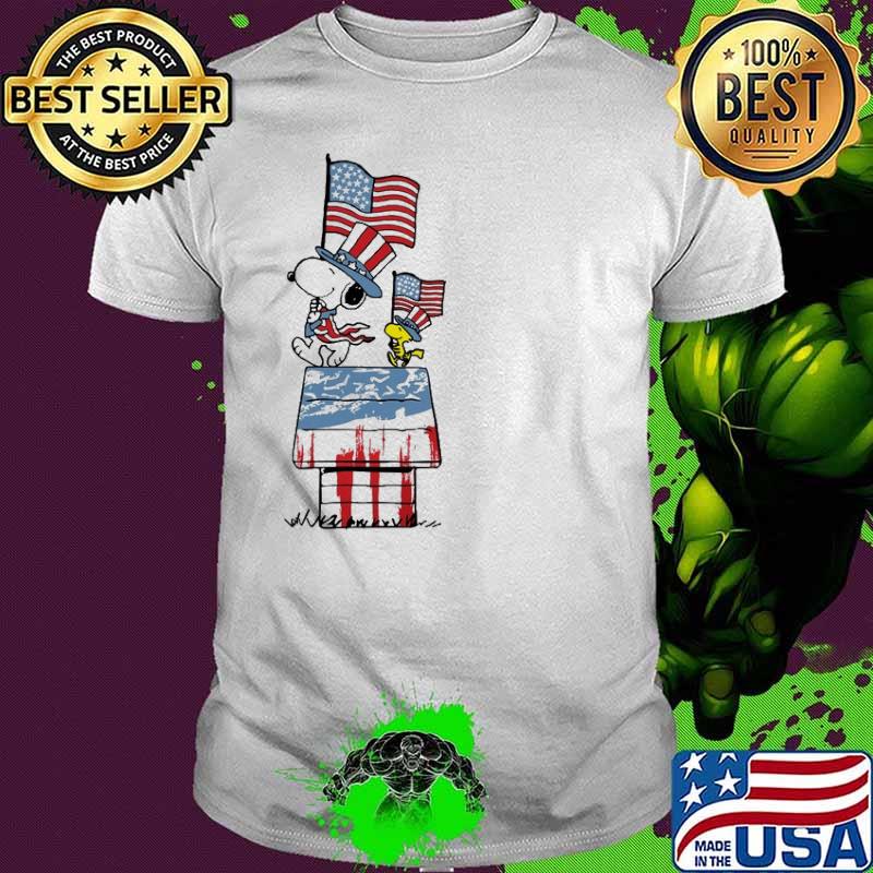 Snoopy woodstocks memorial day remember America flag veteran shirt