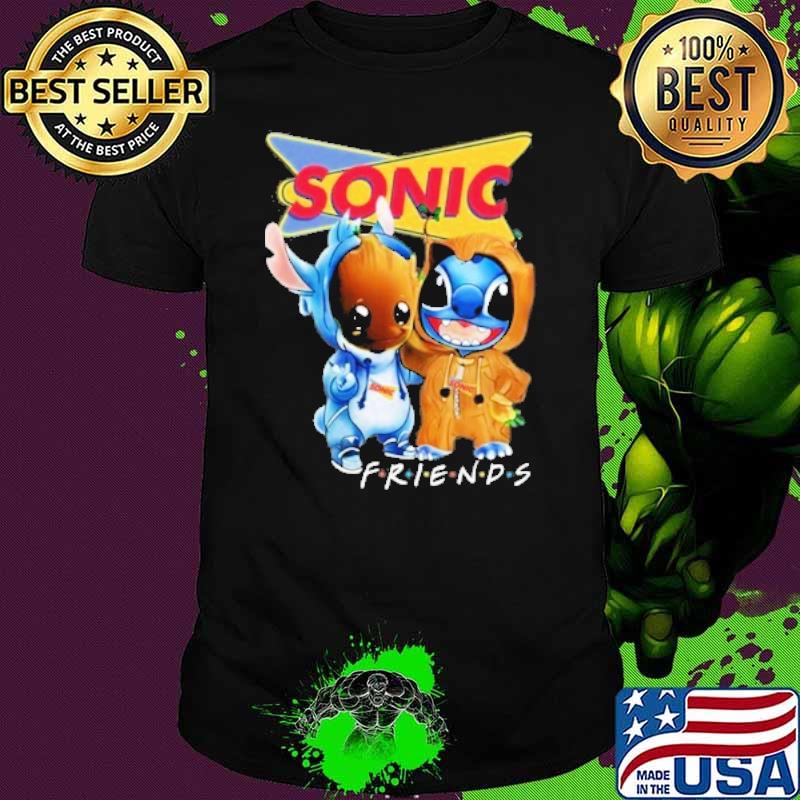 Sonic friends groot and stitch shirt