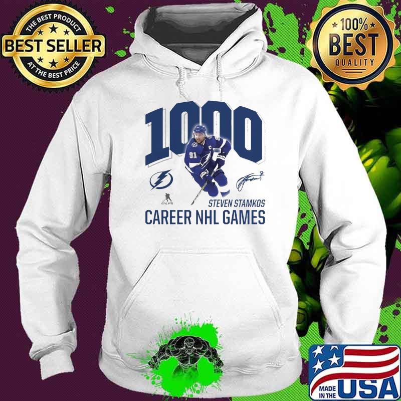Steven Stamkos Tampa Bay Lightning Fanatics Branded 1000 Career Games signature s Hoodie Steven Stamkos Tampa Bay Lightning Fanatics Branded 1000 Career Games signature s Hoodie