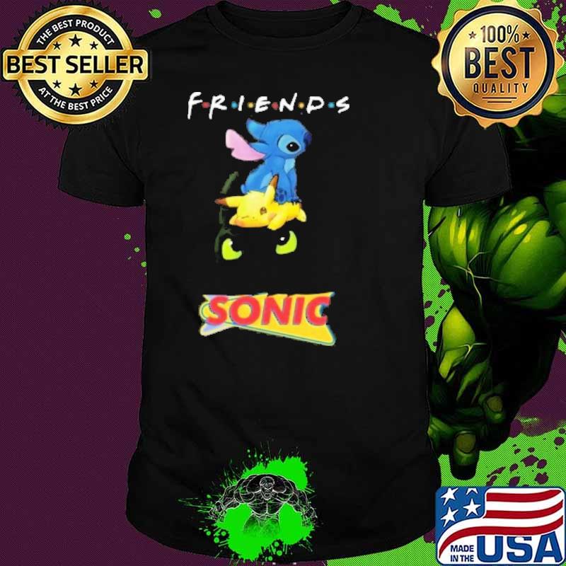 Stitch pikachu toothless friends SONIC DRIVE-IN shirt