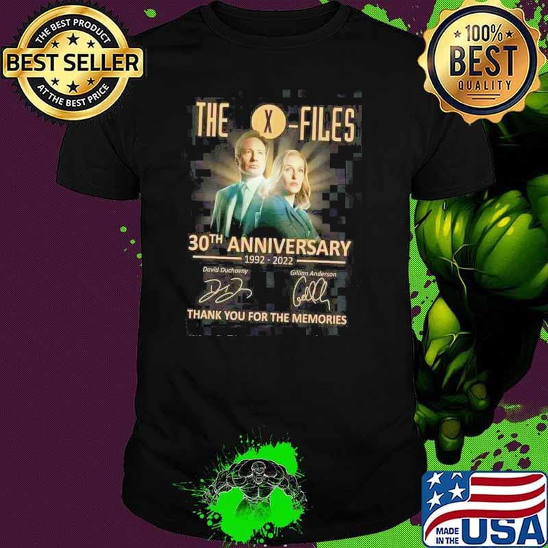 The X-Files 30th anniversary 1992-2022 thank you for the memories signatures shirt