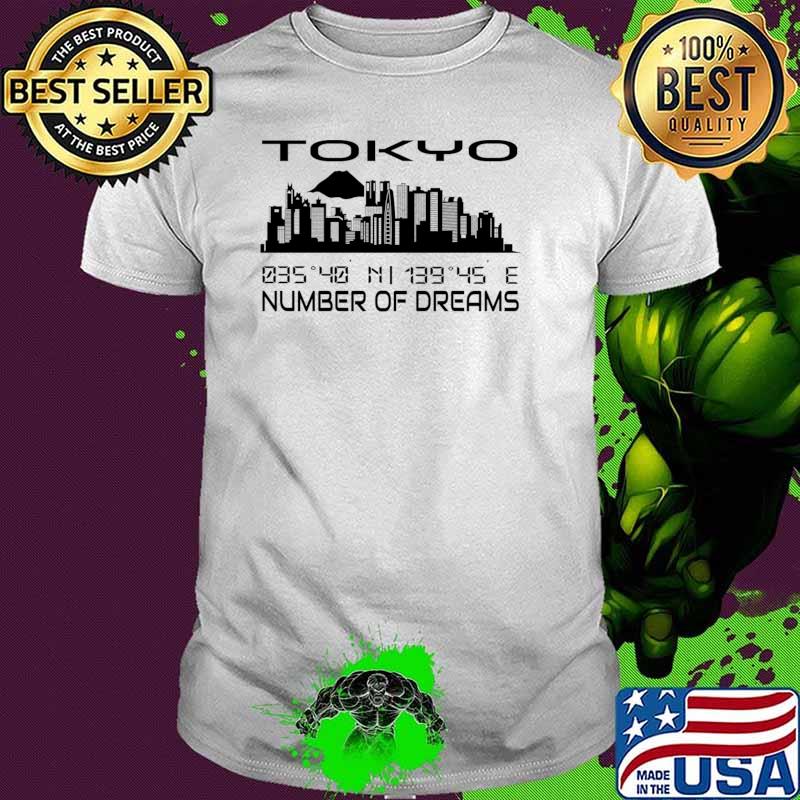 Tokyo Skyline GPS Coordinates Capital City Japan T-Shirt