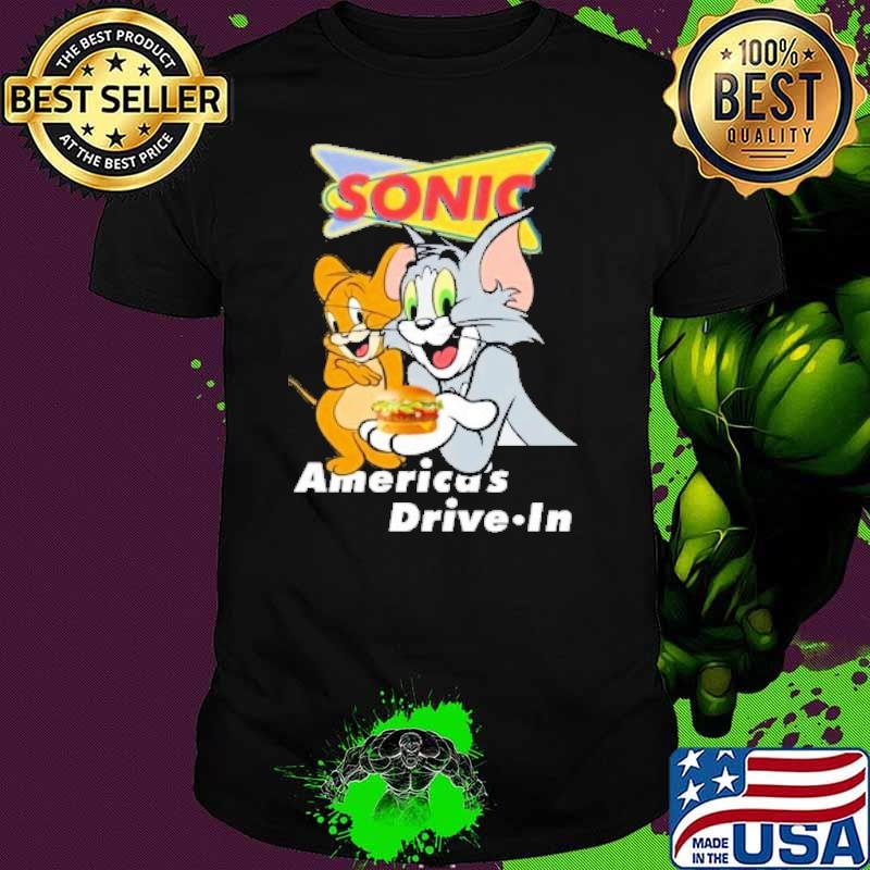 Tom and Jerry sonic America's drive in shirt