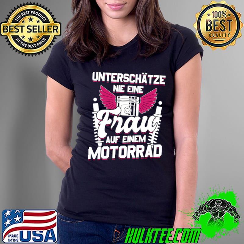 Unterschatze Nie Wings Motorbike Motorcycle Women Enduro Motocross Biker T-Shirt