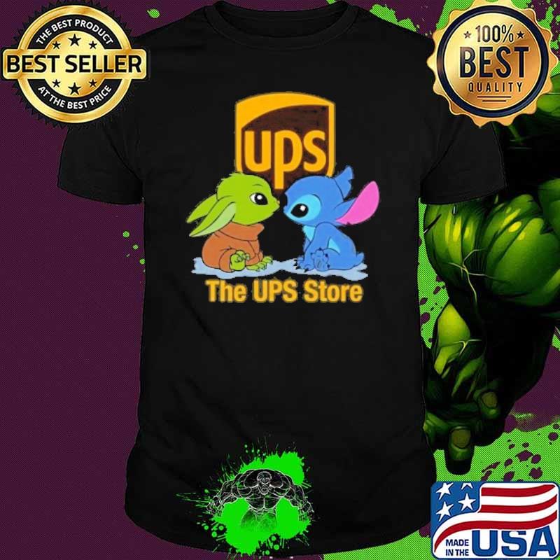 UPS The UPS Store baby yoda stitch shirt