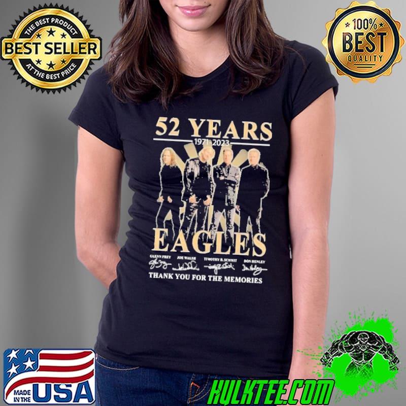 52 years 1971 2023 Eagles thank you for the memories signature s Ladies Tee 52 years 1971 2023 Eagles thank you for the memories signature s Ladies Tee