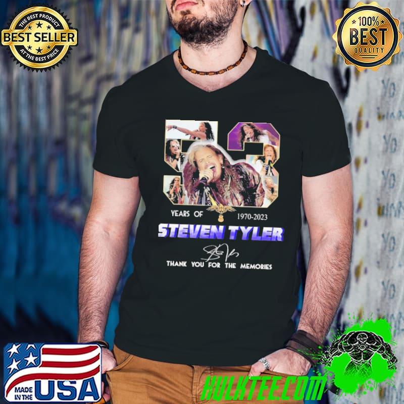 53 years of 1970 2023 steven tyler thank you for the memories signature shirt