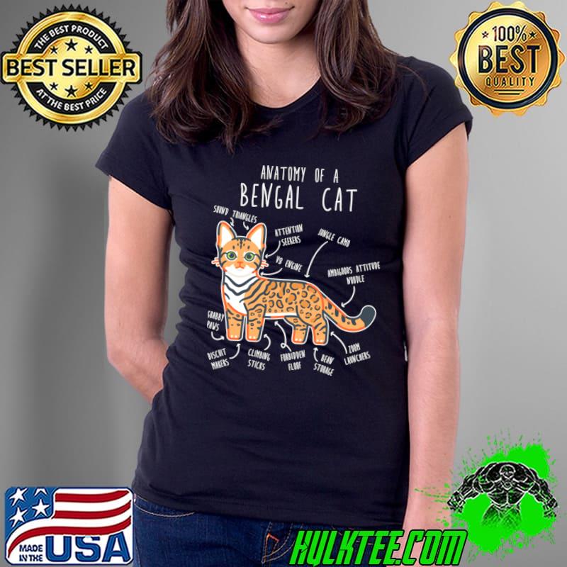 Bengal Cat Anatomy Sound Attention Seekers Jungle Camo T-Shirt Bengal Cat Anatomy Sound Attention Seekers Jungle Camo T-Shirt