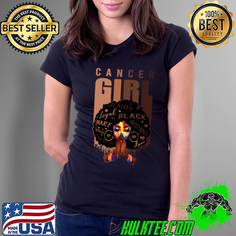 Black Women Birthday Melanin Cancer Girl Watercolor T-Shirt