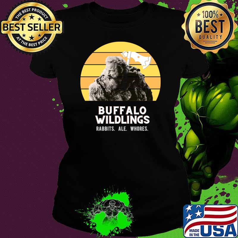 Buffalo Wildlings Rabbits Ale Whores Vintage T-Shirt
