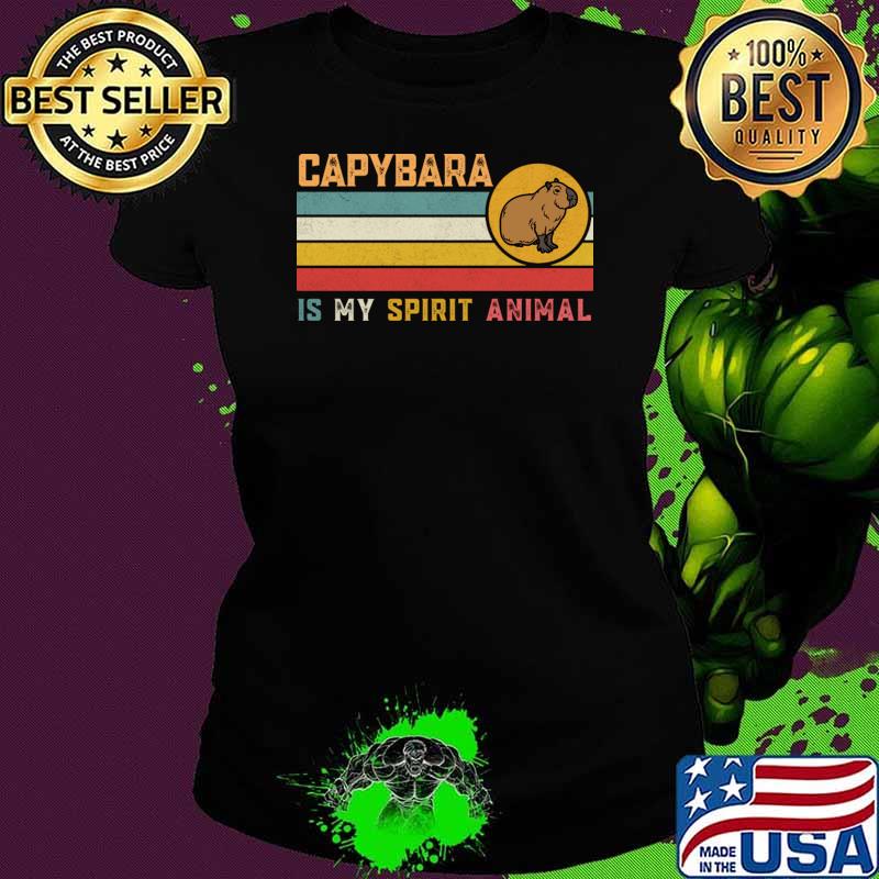 Capybara Is My Spirit Animal Capybaras lovers retro T-Shirt