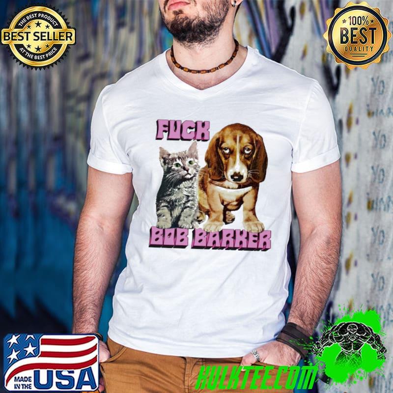 Cat and dog fuck Bob Barker s Guys V Neck Cat and dog fuck Bob Barker s Guys V Neck